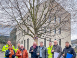 Umpflanzung der Linde an der Verbandsgemeinde