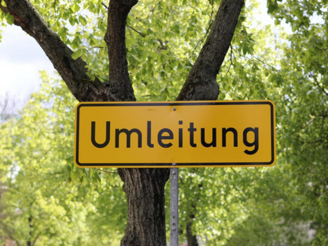 Beispielbild Umleitungsschild.