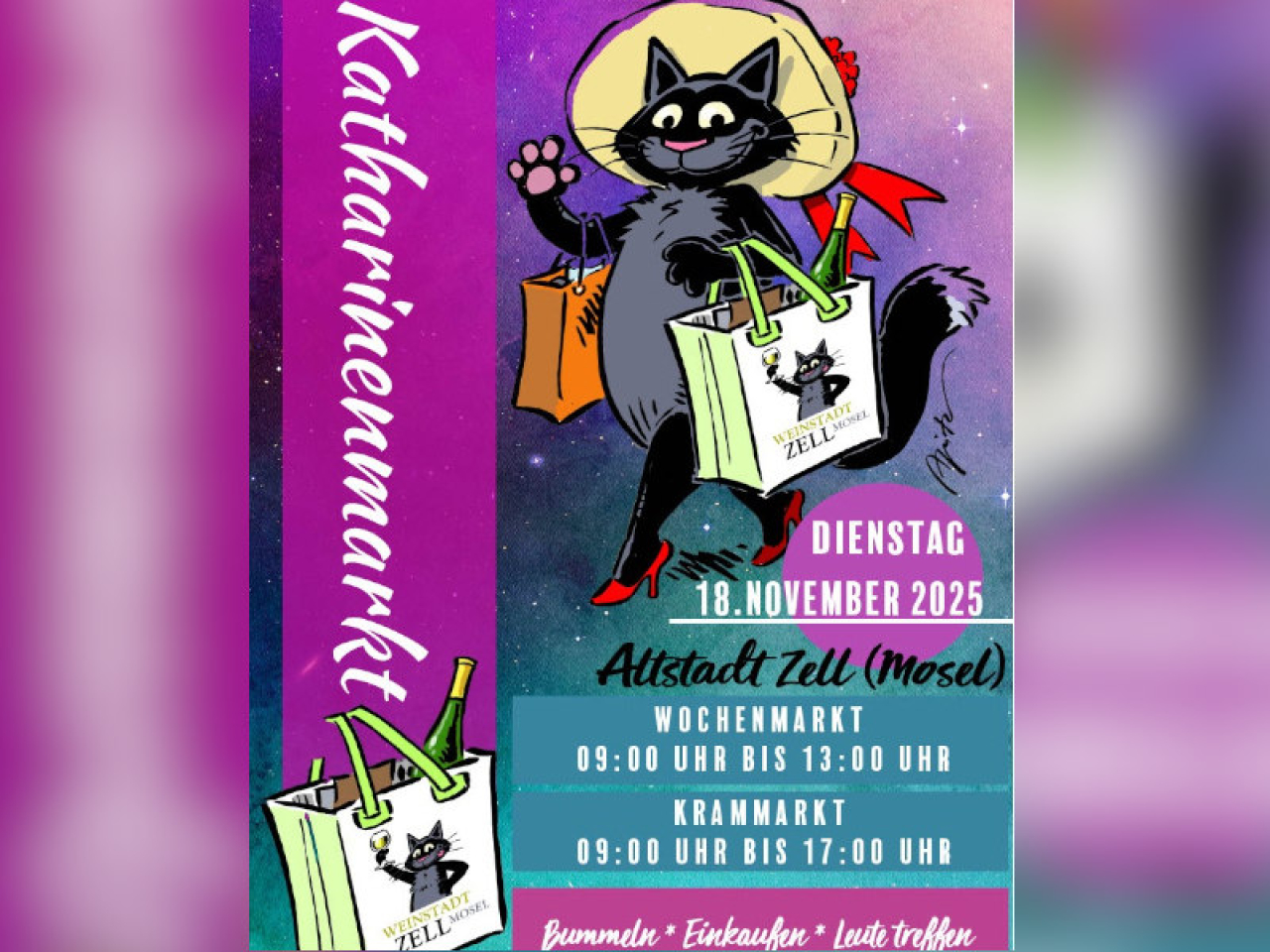 Vorschaubild mit Infos zum Katharinenmarkt 2025 in Zell Mosel.