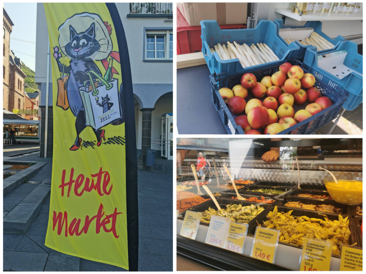 Bilder vom Wochenmarkt in Zell Mosel.