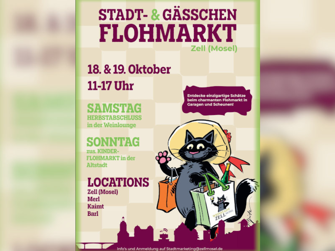 Vorschaubild Stadt- und Gässchenflohmarkt in Zell 2025.