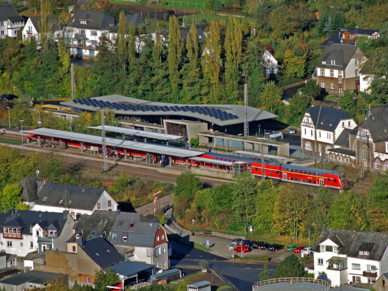 Der Bahnhof in Bullay, Verbandsgemeinde Zell Mosel.