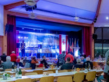 Die Stadthalle von Zell Mosel während einer Veranstaltung