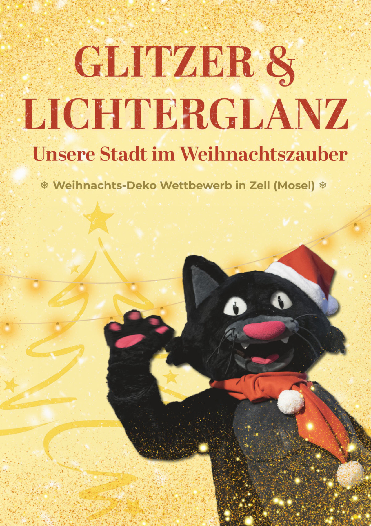 Plakat Weihnachtsdeko Wettbewerb Zell 2025.
