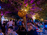 Beim ObenAir Festival an der Fußgängerbrüke